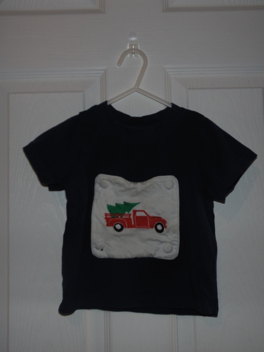 Toddler Boy Christmas Truck Shirt 24 Months | Navy Holiday Tee